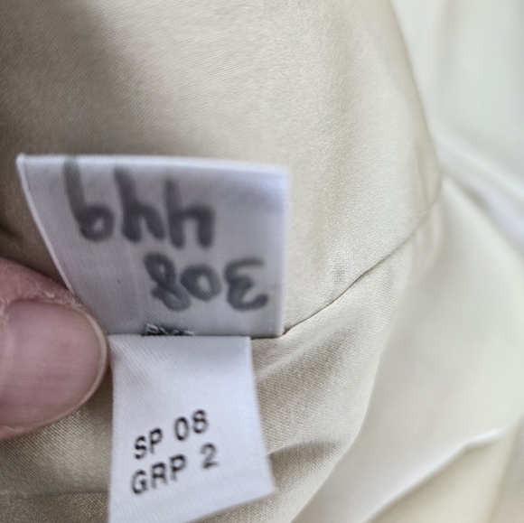 NWT St. John Couture Tweed  Shift Dress Beads Details Cream size 10 - Picture 15 of 16